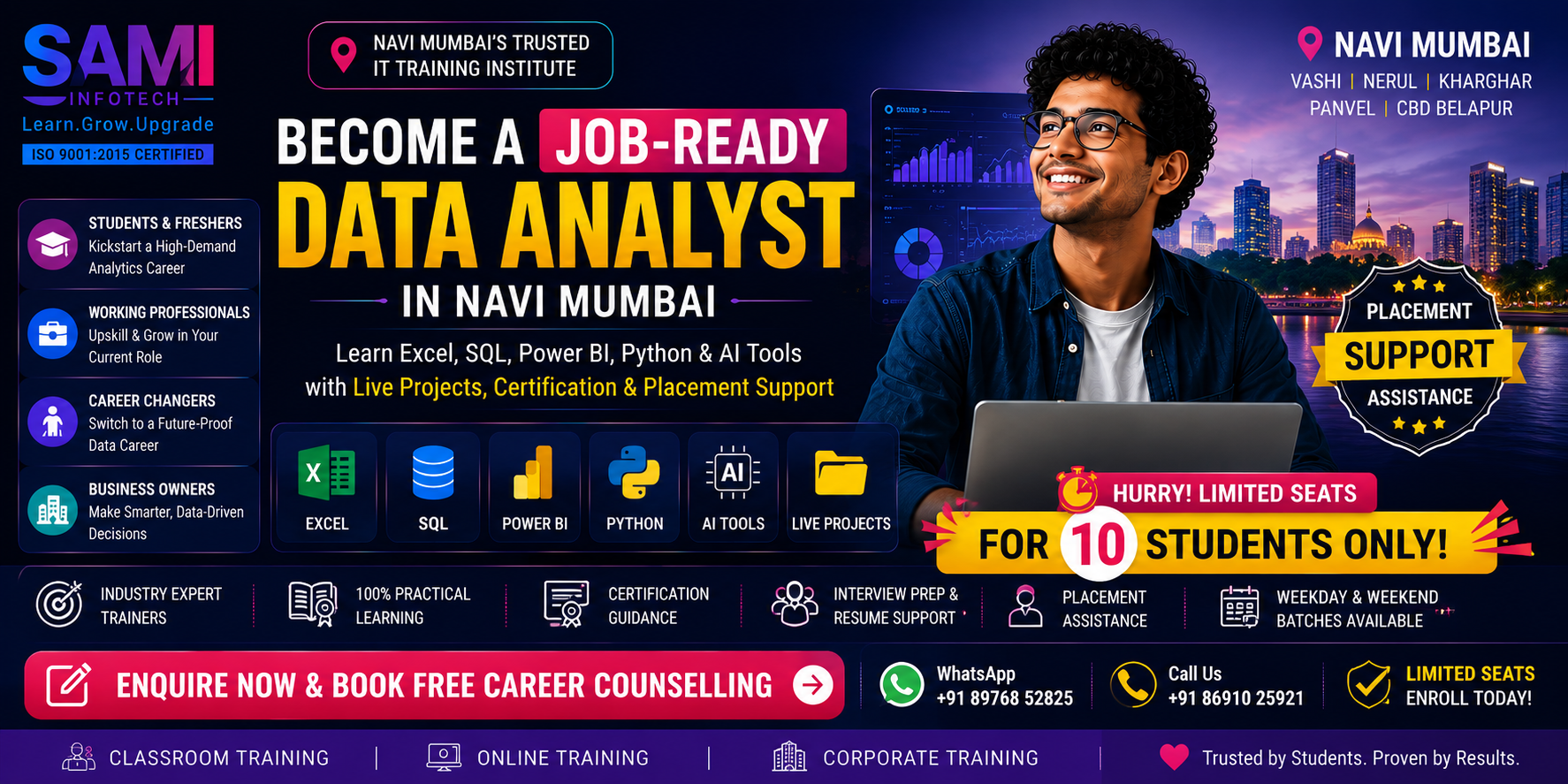 Job Ready Data Analyst Course in Navi Mumbai with Placement Assistance and Free Career Counselling