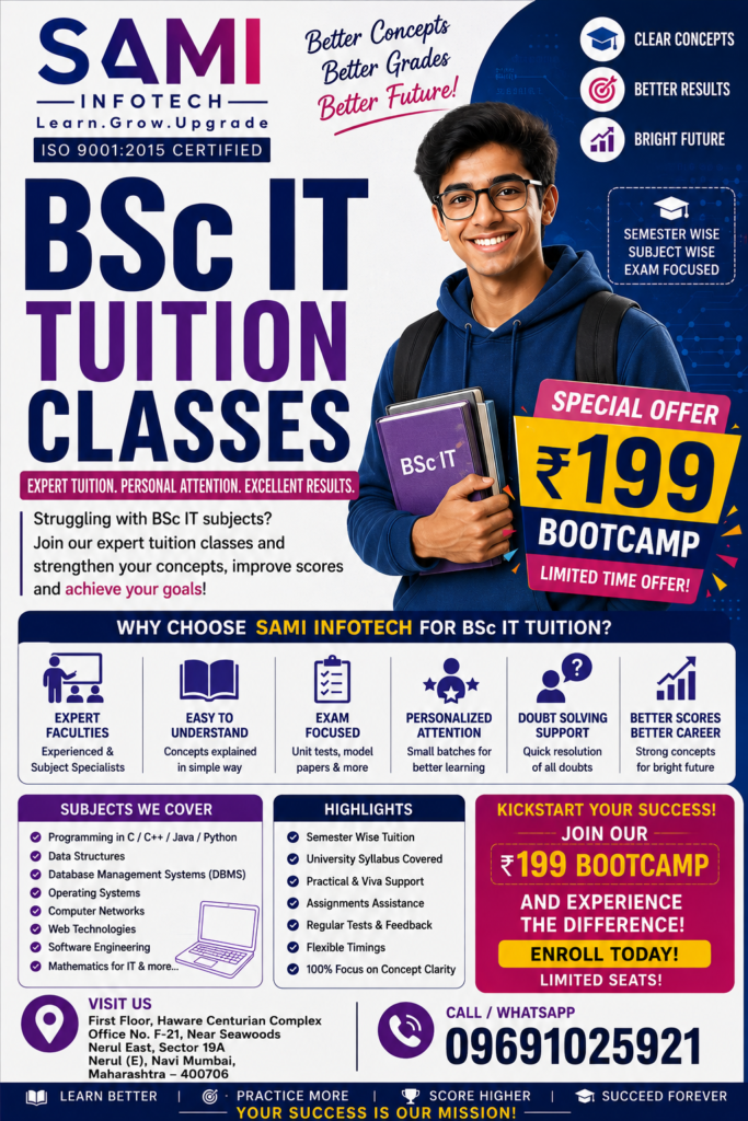 BSc IT tuition classes with expert tutors in Navi Mumbai