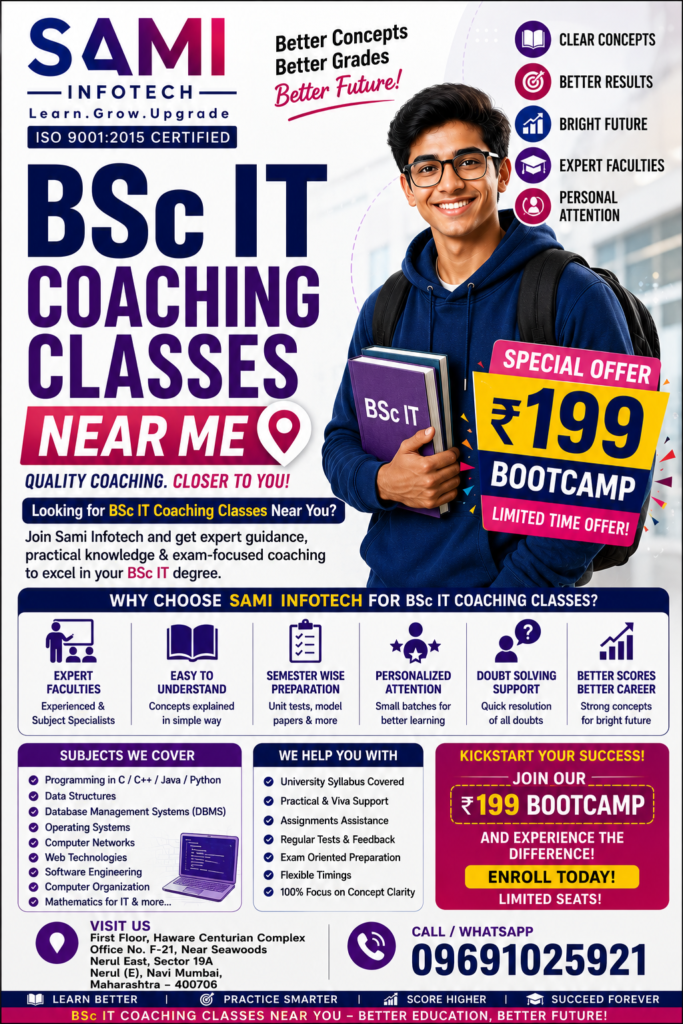 BSc IT coaching classes near me in Navi Mumbai