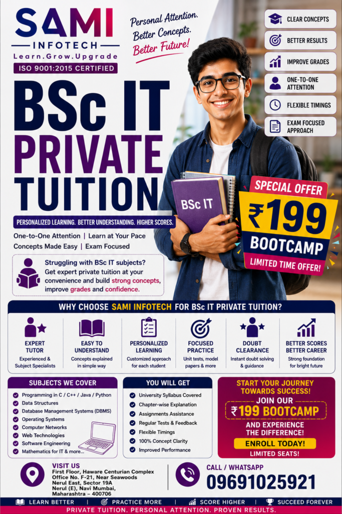 BSc IT private tuition with expert tutor in Navi Mumbai
