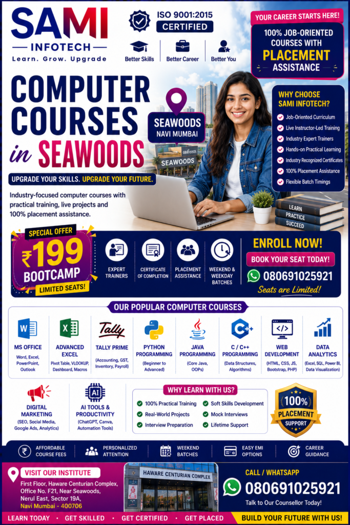 Computer Courses in Seawoods | Certified Training & Placement