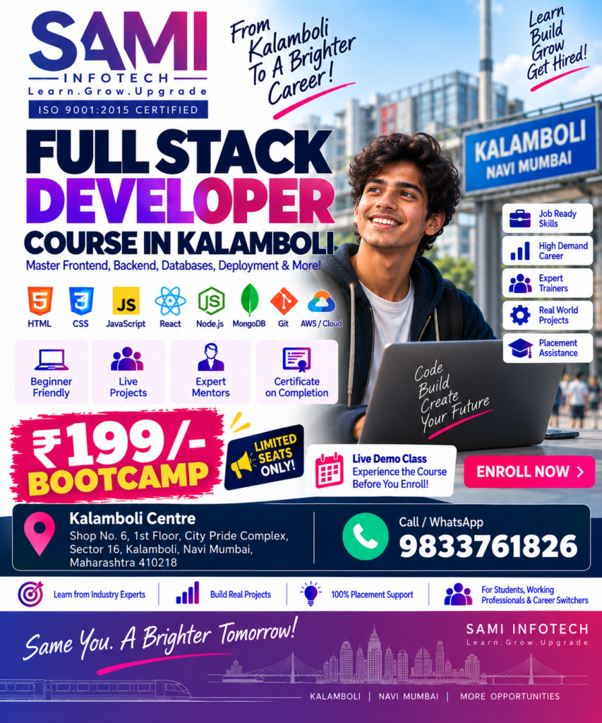 Full Stack Developer Course in Kalamboli Navi Mumbai – Practical Job-Oriented Web Development Training